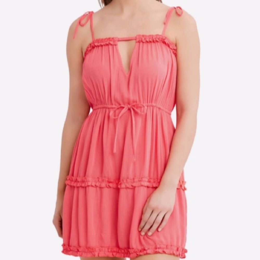 BCBG Coral Keyhole ruffled Dress - Picture 15 of 16